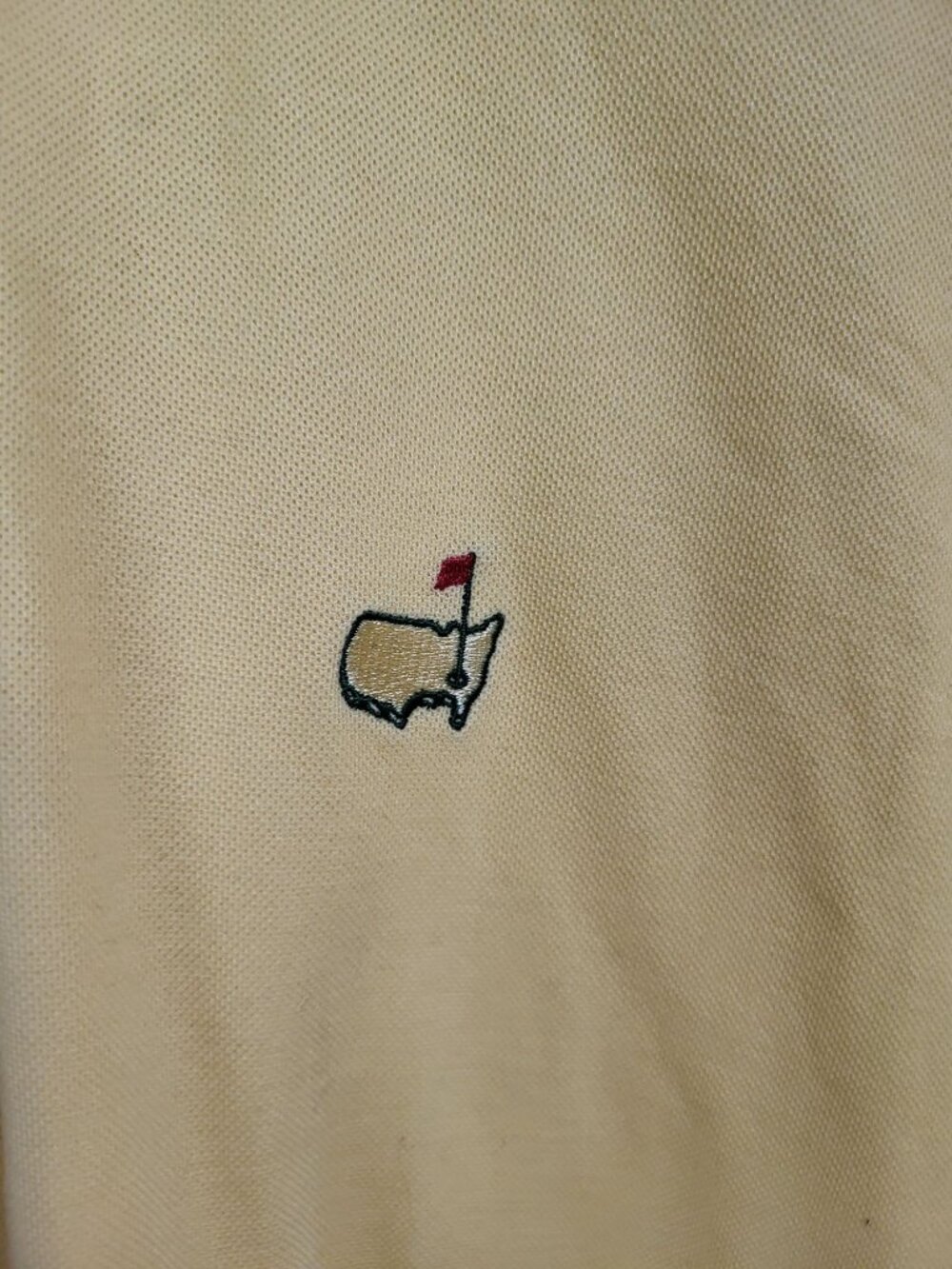 Masters Collection Shirt Men's Large Pima Cotton Yellow Golf Polo Augusta - Picture 6 of 10